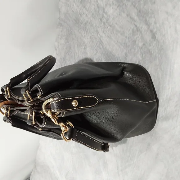 Dooney & Bourke Lucca Pebble Leather Large Barlow Tote in Black - Picture 8 of 10